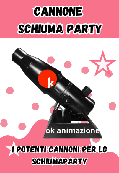 noleggio cannone per schiuma party a Roma e provincia.