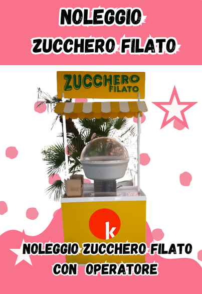 macchina zucchero filato noleggio a Roma e Milano